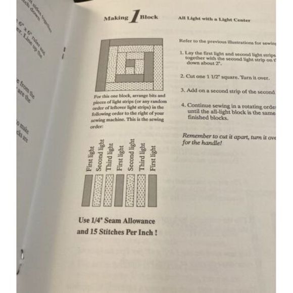 FROM THE QUILT IN A DAY SERIES LOG CABIN CHRISTMAS WREATH WALLHANGING #2015 1990 - Picture 5 of 7